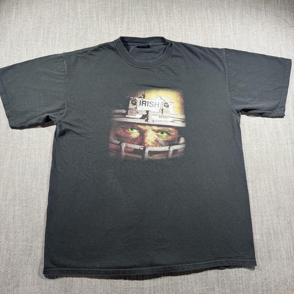 JanSport Shirt Mens XL Black Irish Football Helmet Attitude Graphic Tee